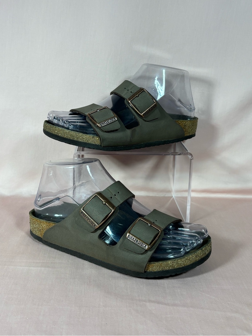 Birkenstock Arizona Kid's Mocha Slides Adjustable Straps/Rose Buckle SZ 2 - 2.5